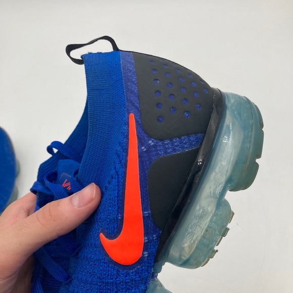 Nike Air VaporMax Flyknit 2 Racer Blue Orange 942842-400 Men’s Size 10 - Picture 13 of 15